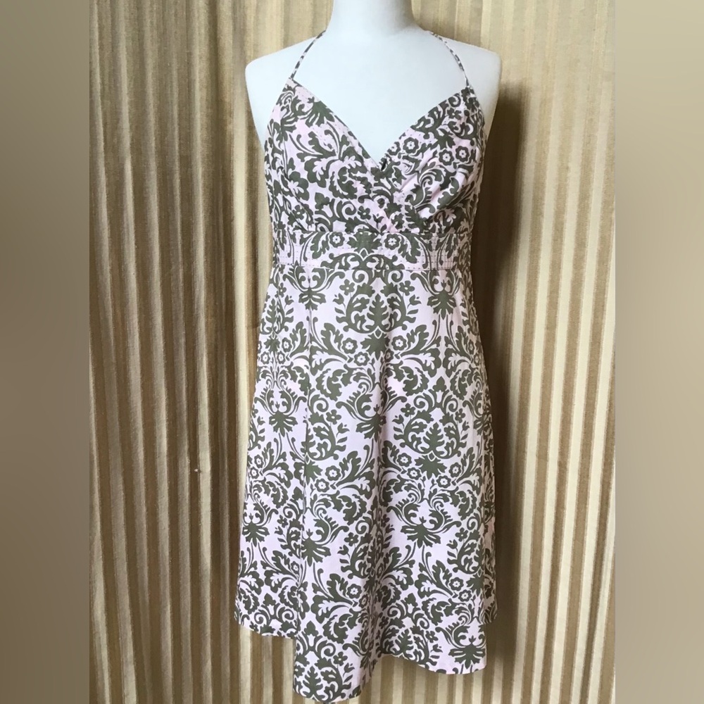 Retro Tommy Bahama Print Halter Dress